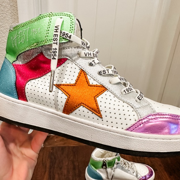 Vintage Havana, DREAM 11- MULTI MIX High Top Sneakers, Size 10, NEVER WORN - Picture 5 of 11